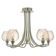 Ceiling Lights - Sivyer - Amber Glass & Antique Brass 5 Light Ceiling Lamp Dar-SIV5475 - Sivyer - Amber Glass & Antique Brass 5 Light Ceiling Lamp