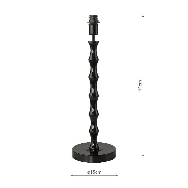 Dar-SIY4222 - Siyanda - Base Only - Gloss Black Table Lamp