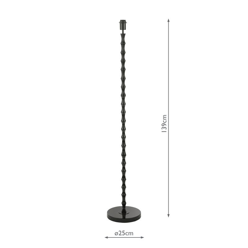 Dar-SIY4922 - Siyanda - Base Only - Gloss Black Floor Lamp