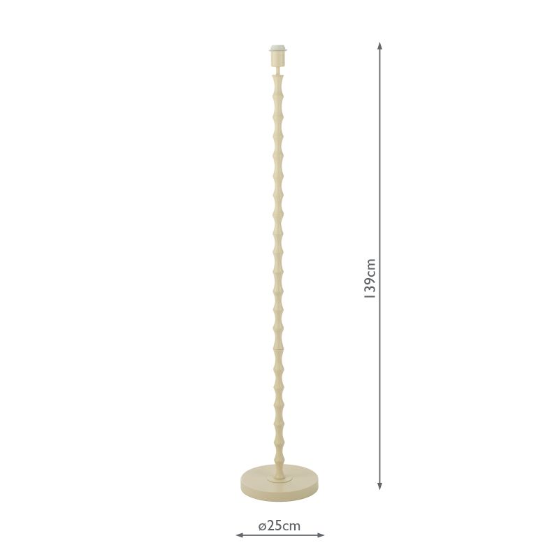 Dar-SIY4933 - Siyanda - Base Only - Gloss Ivory Floor Lamp