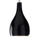 Ceiling Lights - Soho - Black Glass with Polished Chrome Hanging Pendant Dar-SOH0122 - Soho - Black Glass with Polished Chrome Hanging Pendant