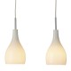 Kitchen Lights - Soho - White Glass with Polished Chrome 3 Light over Island Fitting Dar-SOH032 - Soho - White Glass with Polished Chrome 3 Light over Island Fitting