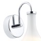 Wall Lights - Soho - White Glass with Polished Chrome Single Wall Lamp Dar-SOH072 - Soho - White Glass with Polished Chrome Single Wall Lamp