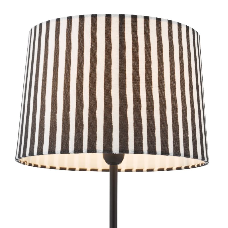 Dar-SOS4222 - Sosa - Matt Black Table Lamp with Striped Shade