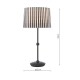 Dar-SOS4222 - Sosa - Matt Black Table Lamp with Striped Shade