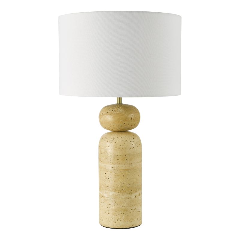 Dar-SOY4229 - Soyala - Base Only - Natural Travertine Stone Table Lamp