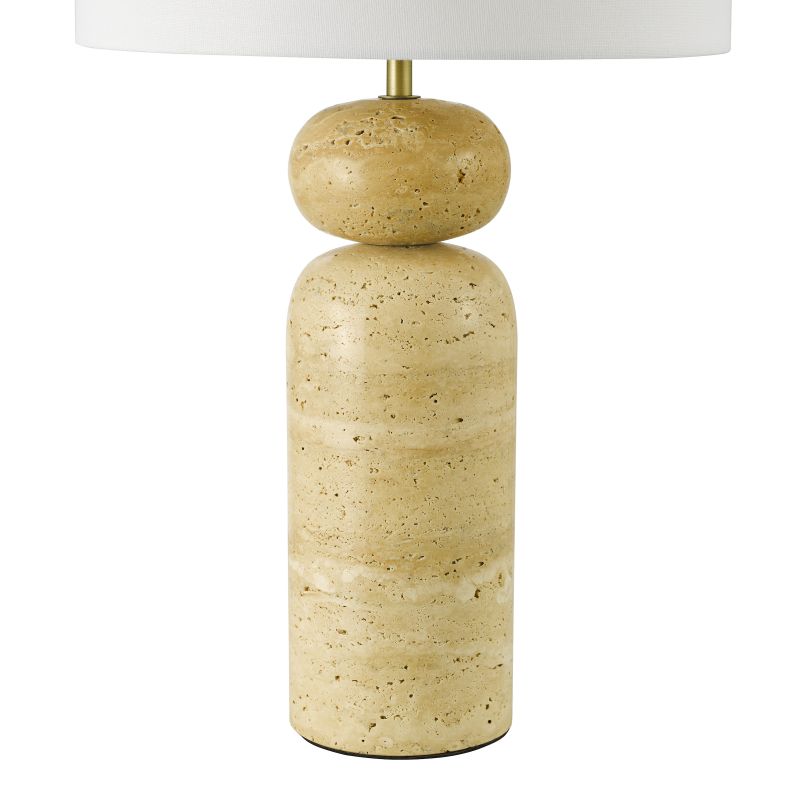 Dar-SOY4229 - Soyala - Base Only - Natural Travertine Stone Table Lamp