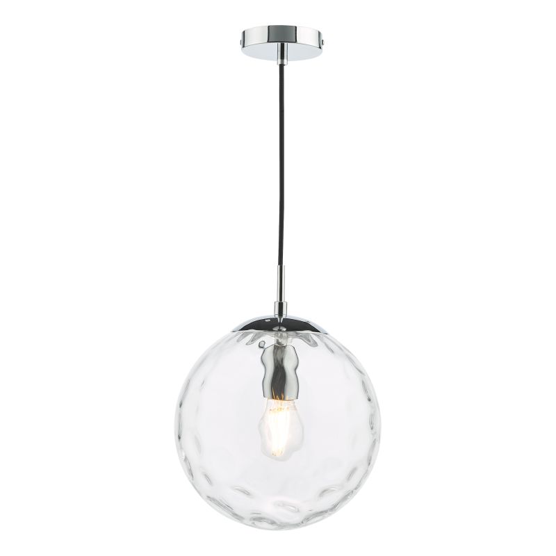 Dar_Vol3-SP71-RIP8808 - Ripple - Chrome Pendant with Clear Dimple Glass