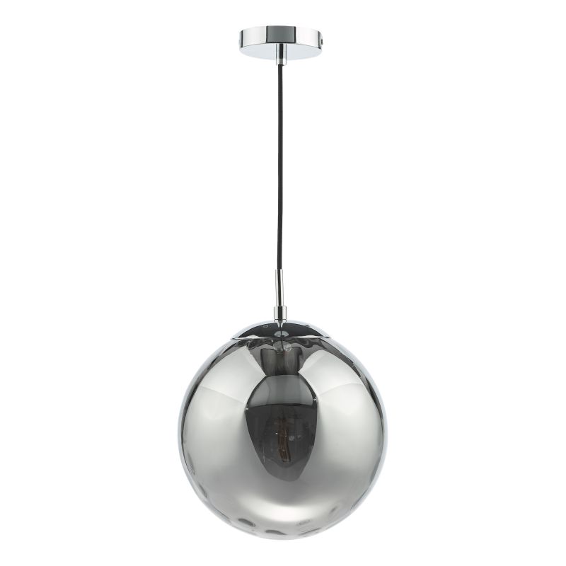 Dar_Vol3-SP71-RIP8810 - Ripple - Chrome Pendant with Smoked Dimple Glass