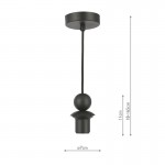 Decorative - Matt Black Suspension E27