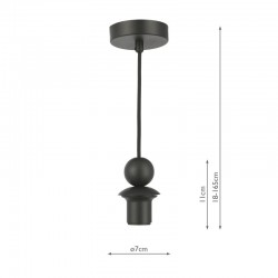 Decorative - Matt Black Suspension E27