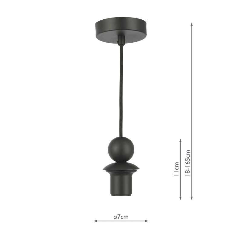 Dar_Vol3-SP73 - Decorative - Matt Black Suspension E27