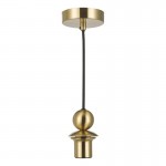 Decorative - Satin Brass & Black Suspension E27