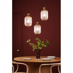 Decorative - Satin Brass & Black Suspension E27