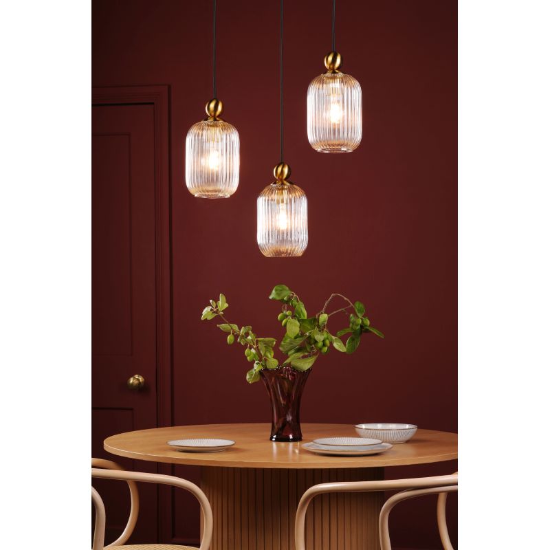 Dar_Vol3-SP74 - Decorative - Satin Brass & Black Suspension E27