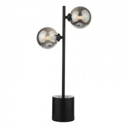 Spiral - Black 2 Light Table Lamp with Smoked Mirrored Glass Spiral - Black 2 Light Table Lamp with Smoked Mirrored Glass