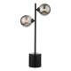 Dar-SPI4222-01 - Spiral - Smoked Glass & Black 2 Light Table Lamp