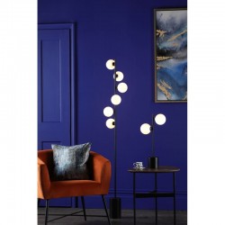 Spiral - Black 2 Light Table Lamp with White Glass Spiral - Black 2 Light Table Lamp with White Glass