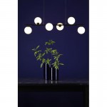 Spiral - Black 6 Light over Island Fitting with White Glass Spiral - Black 6 Light over Island Fitting with White Glass