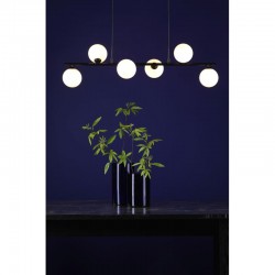 Spiral - Black 6 Light over Island Fitting with White Glass Spiral - Black 6 Light over Island Fitting with White Glass