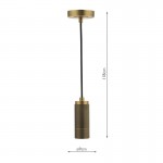 Suspension - Aged Brass Suspension E27