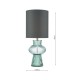 Dar_Vol3-SUE4224 - Suelita - Green Ribbed Glass & Antique Brass Table Lamp with Grey Shade