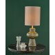 Dar_Vol3-SUE4229 - Suelita - Brown Ribbed Glass & Antique Brass Table Lamp with Brown Shade