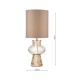 Dar_Vol3-SUE4229 - Suelita - Brown Ribbed Glass & Antique Brass Table Lamp with Brown Shade