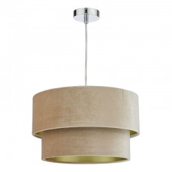 Suvan - Shade Only - Taupe & Gold Velvet Shade Suvan - Shade Only - Taupe & Gold Velvet Shade