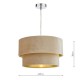 Wisebuys-SUV8601 - Suvan - Shade Only - Taupe & Gold Velvet Shade