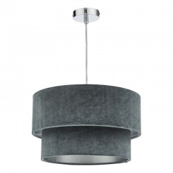 Suvan - Shade Only - Dark Grey & Silver Velvet Shade Suvan - Shade Only - Dark Grey & Silver Velvet Shade