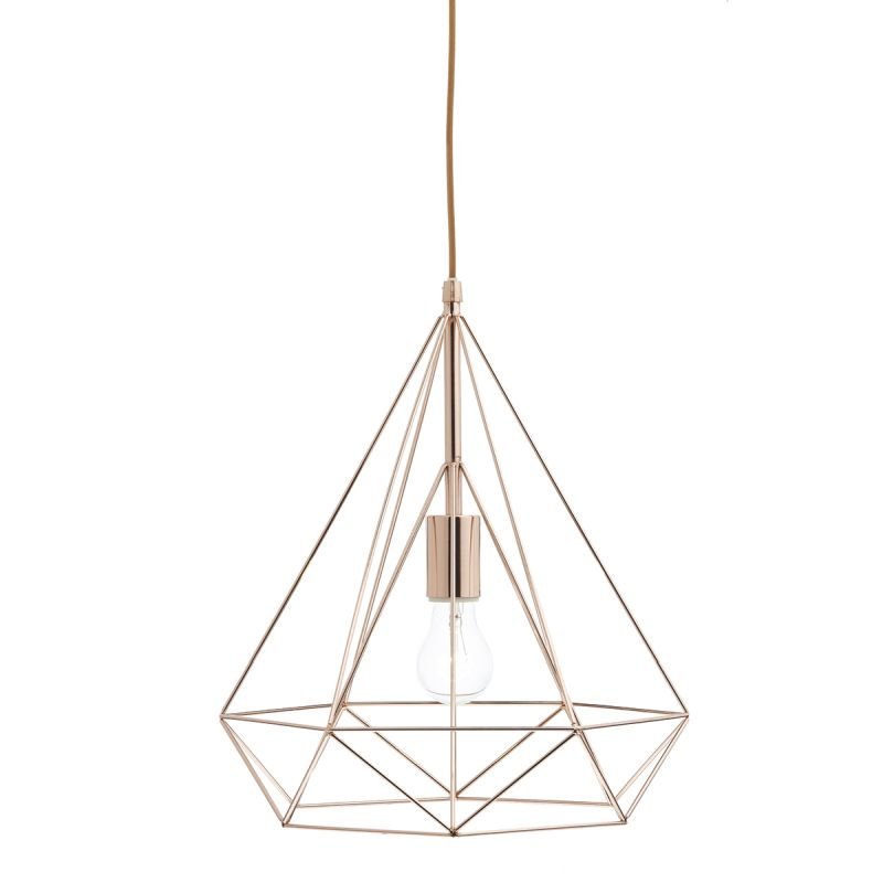 Ceiling Lights - Sword - Copper Metal Cage Single Hanging Pendant Dar-SWO0164 - Sword - Copper Metal Cage Single Hanging Pendant