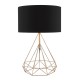 Table & Floor Lamp - Sword - Black Shade with Copper Metal Cage Table Lamp Dar-SWO4264 - Sword - Black Shade with Copper Metal Cage Table Lamp