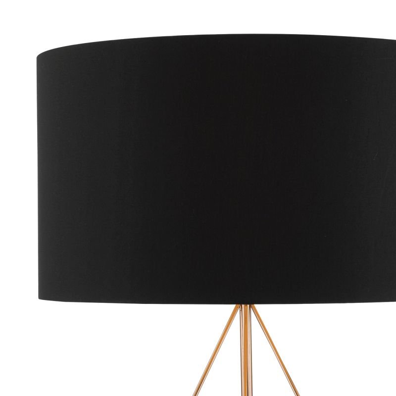 Table & Floor Lamp - Sword - Black Shade with Copper Metal Cage Table Lamp Dar-SWO4264 - Sword - Black Shade with Copper Metal Cage Table Lamp
