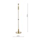 Dar-SYL4975 - Sylvester - Base Only - Antique Brass & Clear Glass Floor Lamp