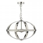 Symbol - Oval Satin Chrome 3 Light Hanging Pendant Symbol - Oval Satin Chrome 3 Light Hanging Pendant
