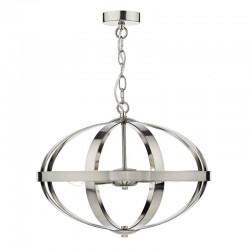 Symbol - Oval Satin Chrome 3 Light Hanging Pendant