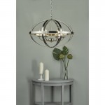 Symbol - Oval Satin Chrome 6 Light Hanging Pendant Symbol - Oval Satin Chrome 6 Light Hanging Pendant