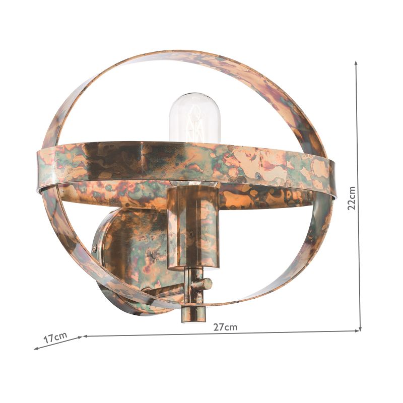 Dar-SYM0764 - Symbol - Petrol Copper Wall Lamp