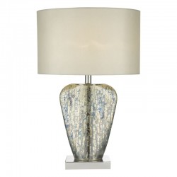 Syracuse - Mercury Glass Table lamp with Cream Shade Syracuse - Mercury Glass Table lamp with Cream Shade