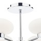 Dar-SYS0650 - System - White Glass with Polished Chrome 6 Light Centre Fitting