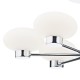 Dar-SYS0650 - System - White Glass with Polished Chrome 6 Light Centre Fitting