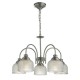 Ceiling Lights - Tack - Antique Chrome with Textured Glass 5 Light Centre Fitting Dar-TAC0561 - Tack - Antique Chrome with Textured Glass 5 Light Centre Fitting