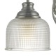 Dar-TAC0761 - Tack - Antique Chrome with Textured Glass Wall Lamp
