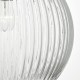 Dar-TAM0138 - Tamara - Clear Ribbed Glass with Satin Nickel Hanging Pendant
