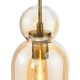 Dar-TAO0106 - Tao - Brushed Bronze Pendant with Amber Glass