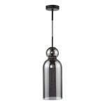 Tao - Matt Black Pendant with Smoked Glass