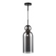 Dar-TAO0110 - Tao - Matt Black Pendant with Smoked Glass