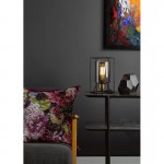 Tatum - Black & Antique Brass Table Lamp with Smoked Glass Tatum - Black & Antique Brass Table Lamp with Smoked Glass