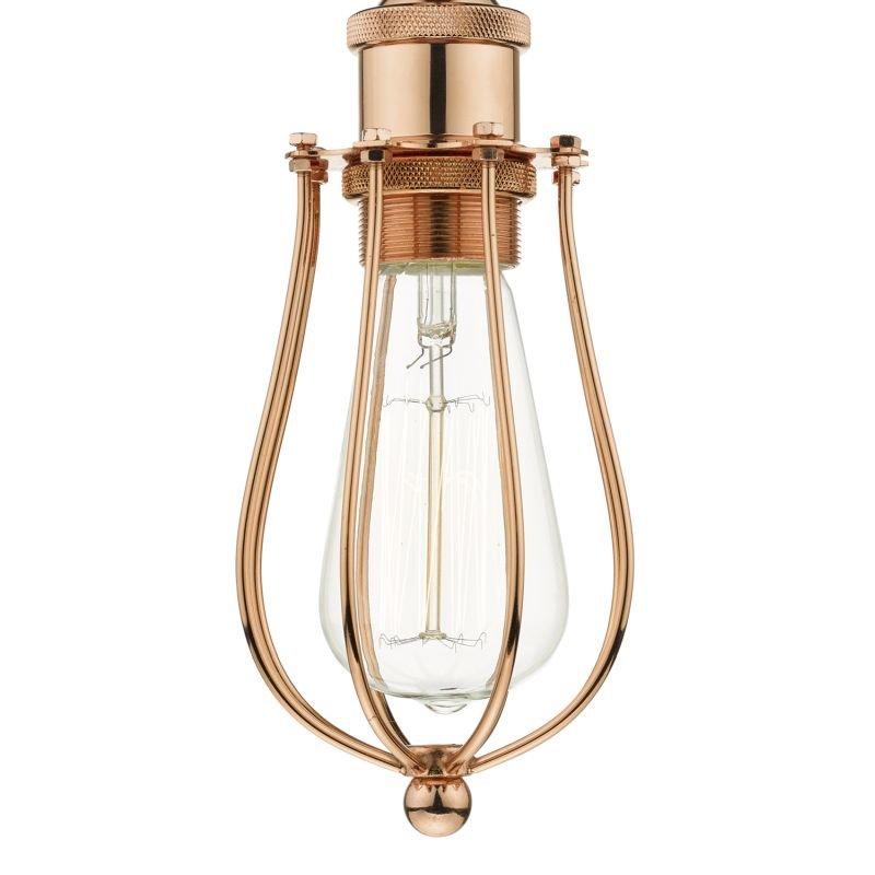 Ceiling Lights - Taurus - Bright Copper Single Hanging Pendant Cage Dar-TAU0164 - Taurus - Bright Copper Single Hanging Pendant Cage